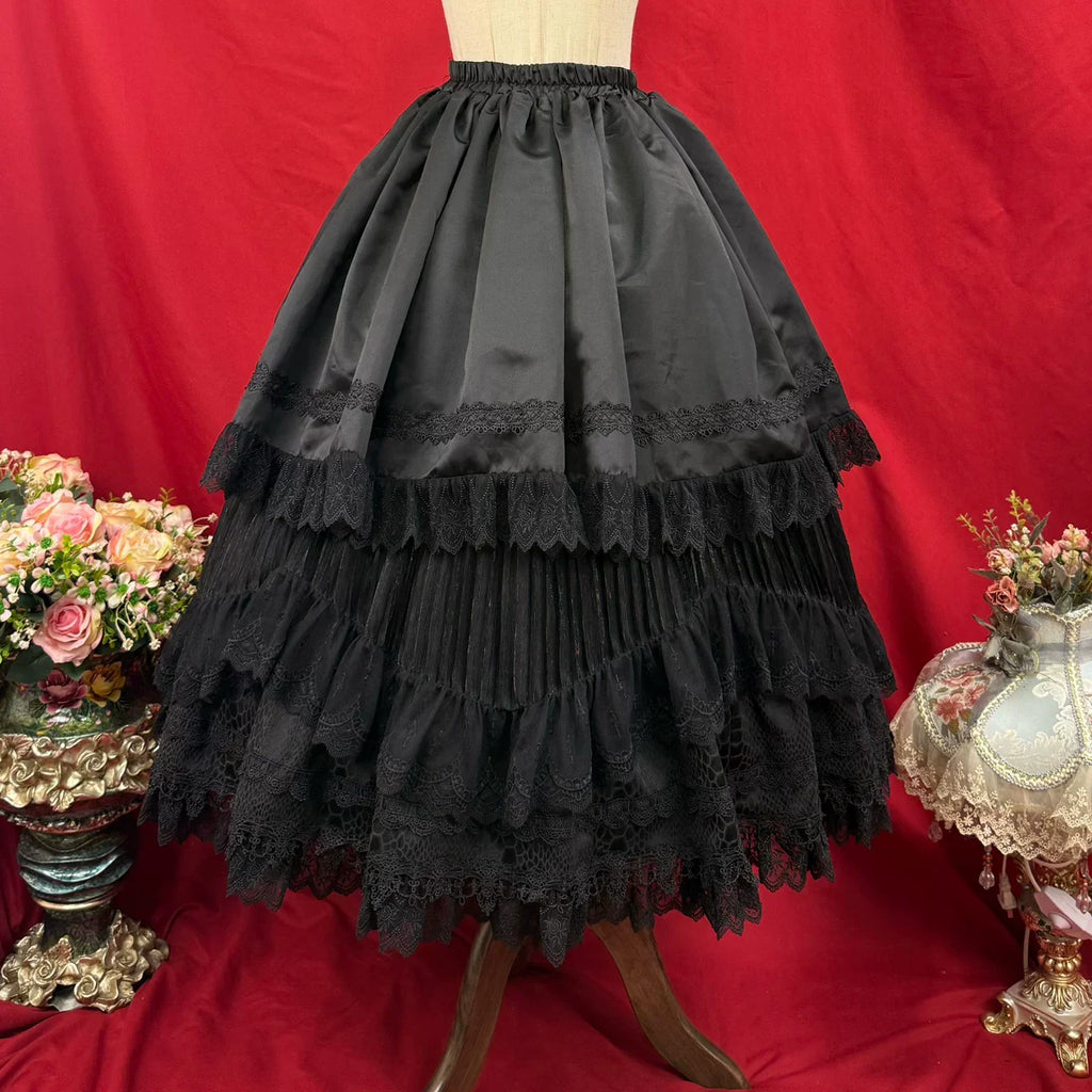 Broken Winged Bat - Gothic Lolita Shirt & SK Set, Bat-wing Shaped Hem - image 17