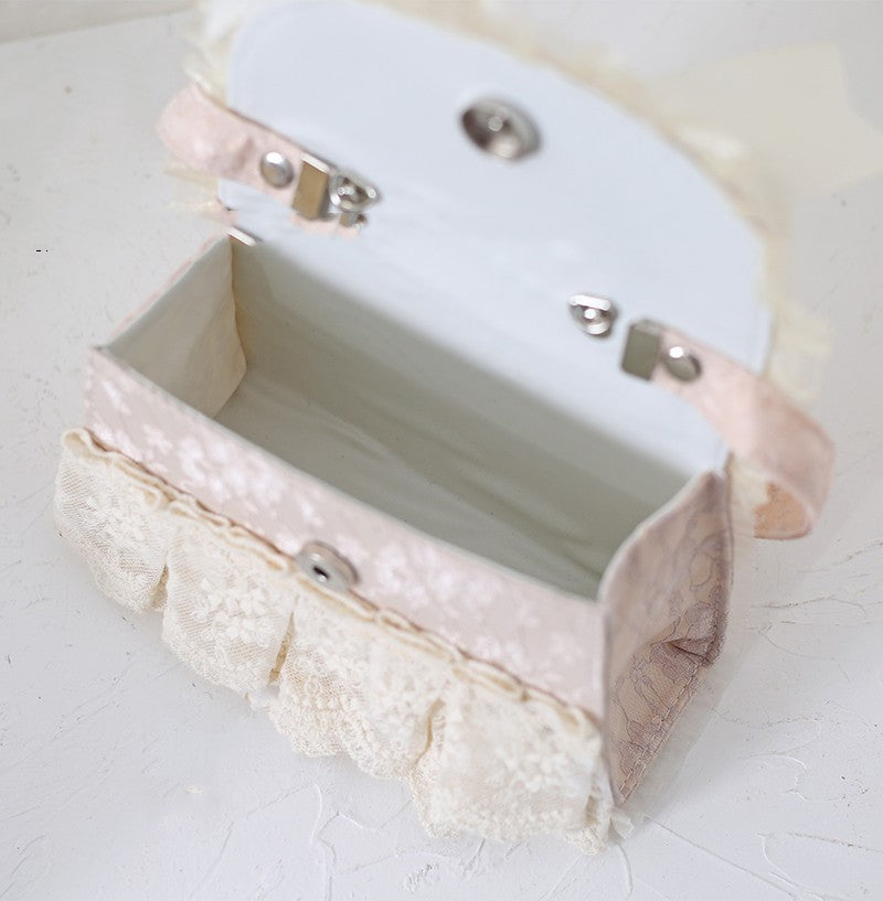 Elegant Lolita Bag Daisy Pearl Chain Lace Handbag - image 10