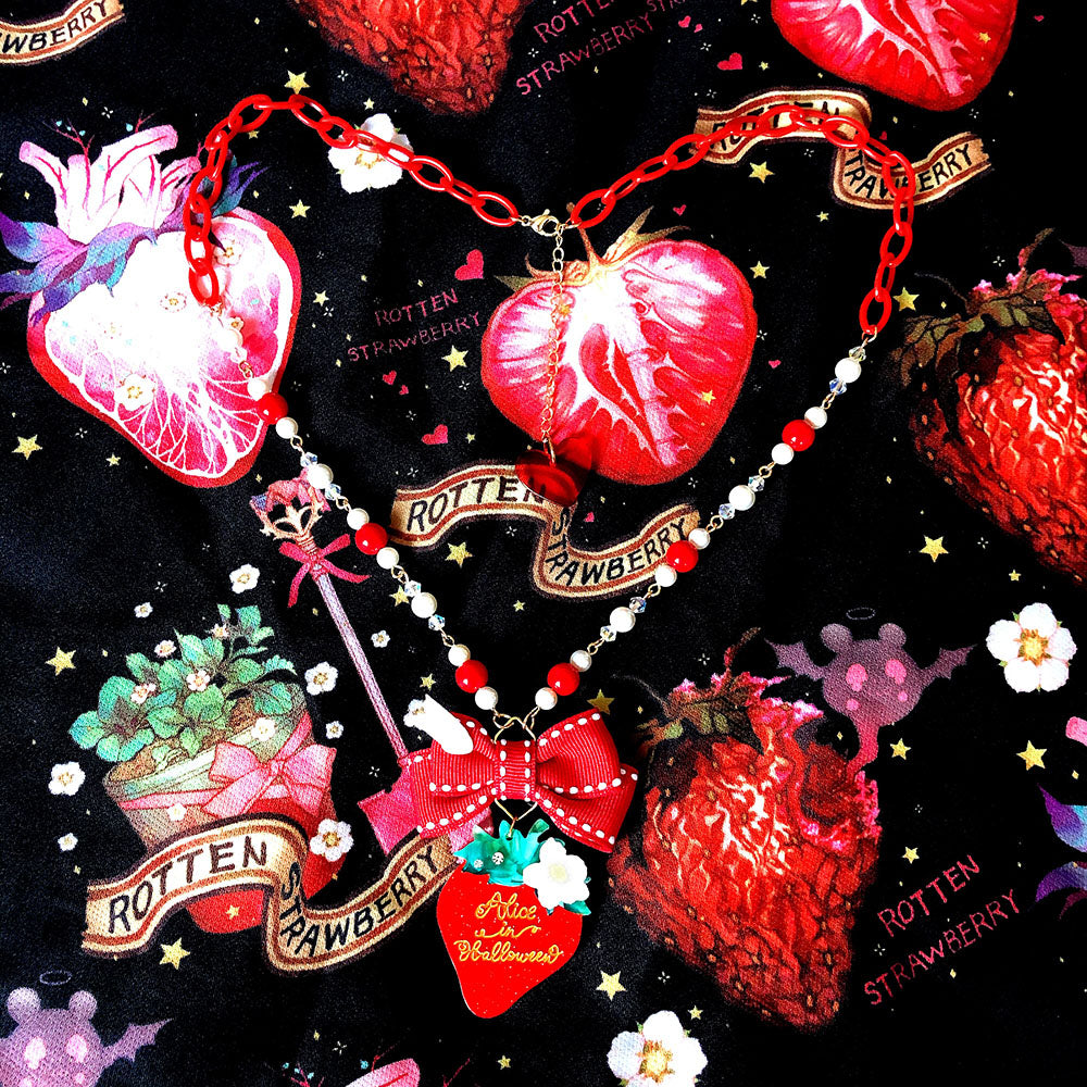 Sweet Lolita Strawberry Necklaces, Rings, Hair Clips and Brooches - image 26