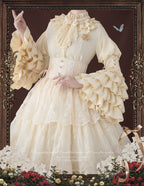 Good and Evil Angel - Gothic Lolita SK Set Retro Princess Sleeve Blouse - image 10