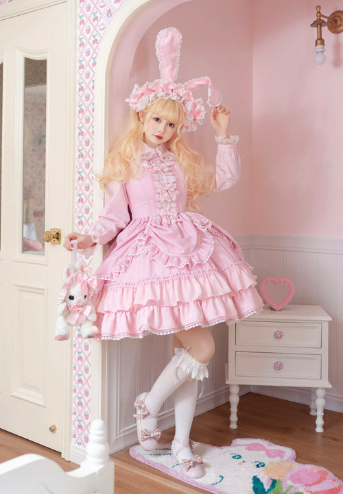 Black Lolita Doll OP/JSK with Adjustable Elasticity - image 1