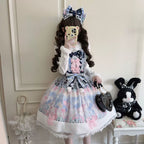 Candy Mary Cat - Fluffy Sweet Lolita JSK Dress, Kitten Print - image 11