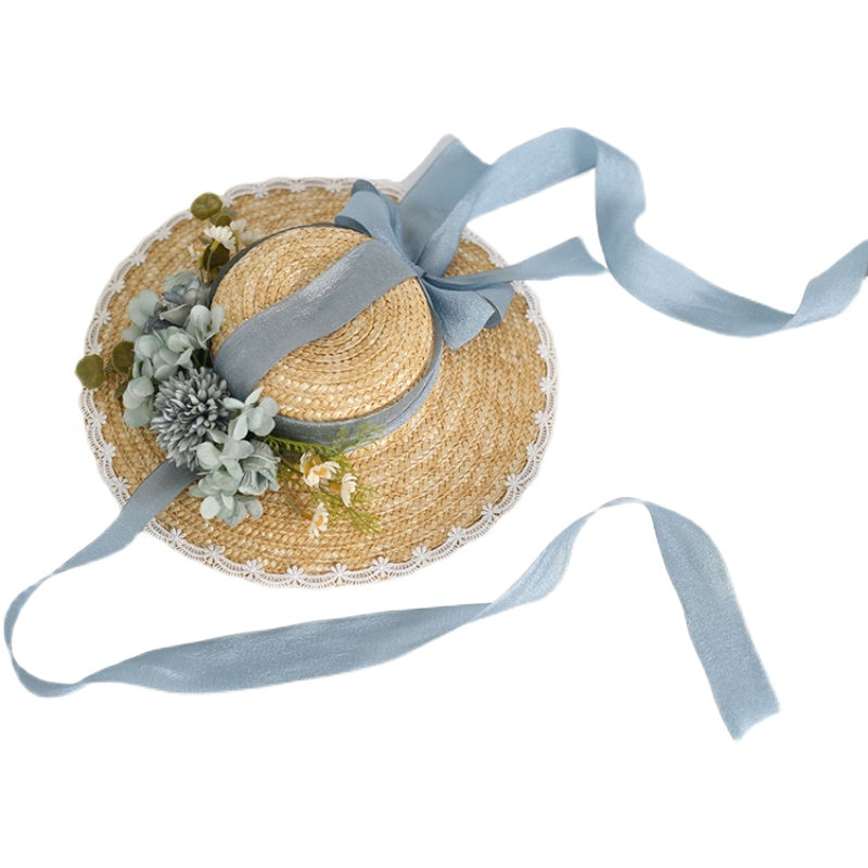 Xiaogui Flower Bow Lace Lolita Sunhat - image 1