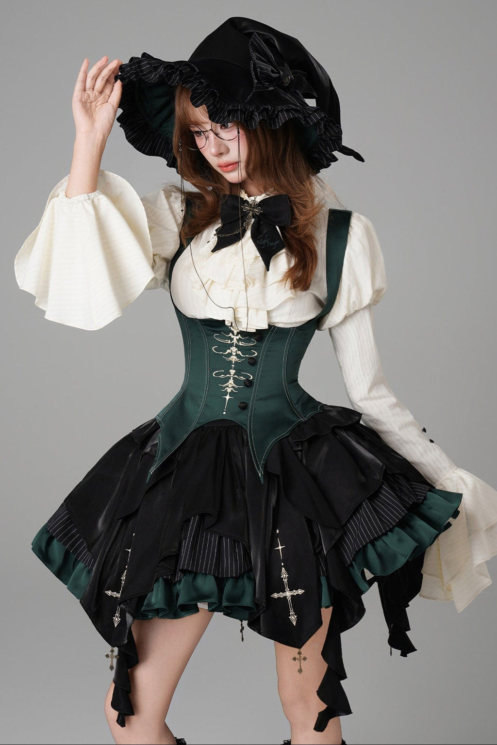 Upside-Down Curse Gothic Lolita Red Dress Set - image 21