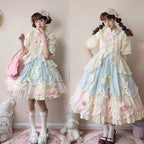 Dreamy Macaron - Sweet Lolita JSK Dress Solid Color Shirt - image 7