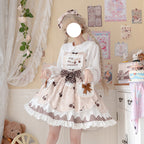Pie Milk Cherry - Sweet Lolita Salopette and Blouse - image 3