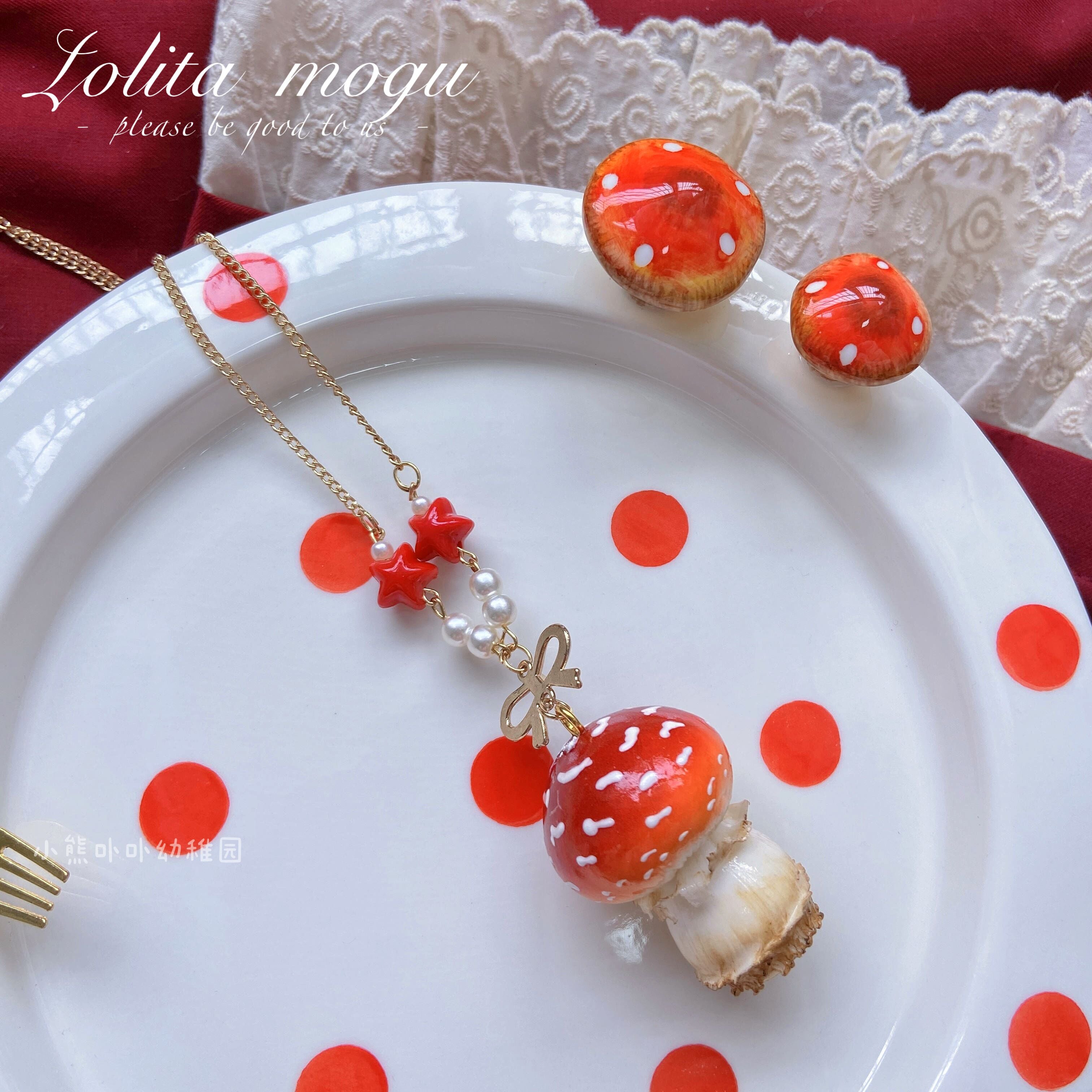 Handcraft Kawaii Lolita Mushroom Necklace - image 11