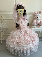 Velvet Sweetheart - Doll-like Sweet Lolita Jumper Dress, Bow Accents - image 18