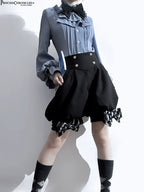 Narrative Rule - Ouji Lolita Shorts Set, Long Vest - image 9