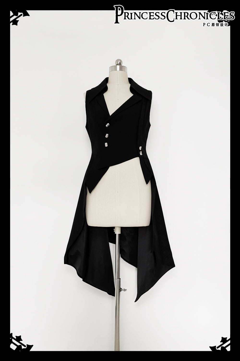 Red Shadow - Irregular Ouji Lolita Prince Vest - image 3