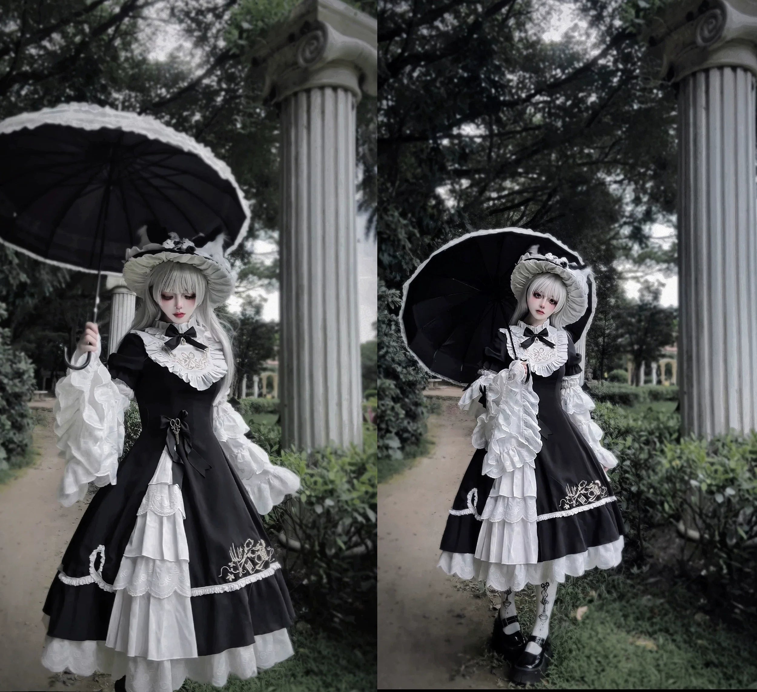 Sewing Magic Cat - Classic Lolita Six-Panel OP Dress with Embroidery and Accessories - image 22