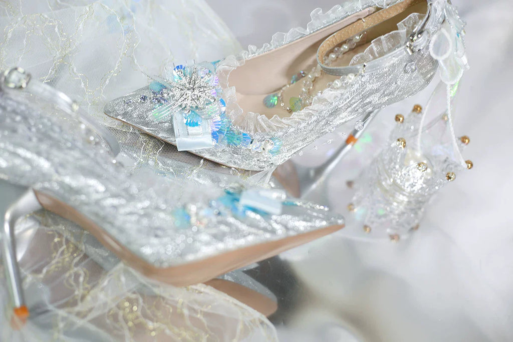 Mermaid Seashell - Sweet Lolita Heels with Detachable Chains - image 13