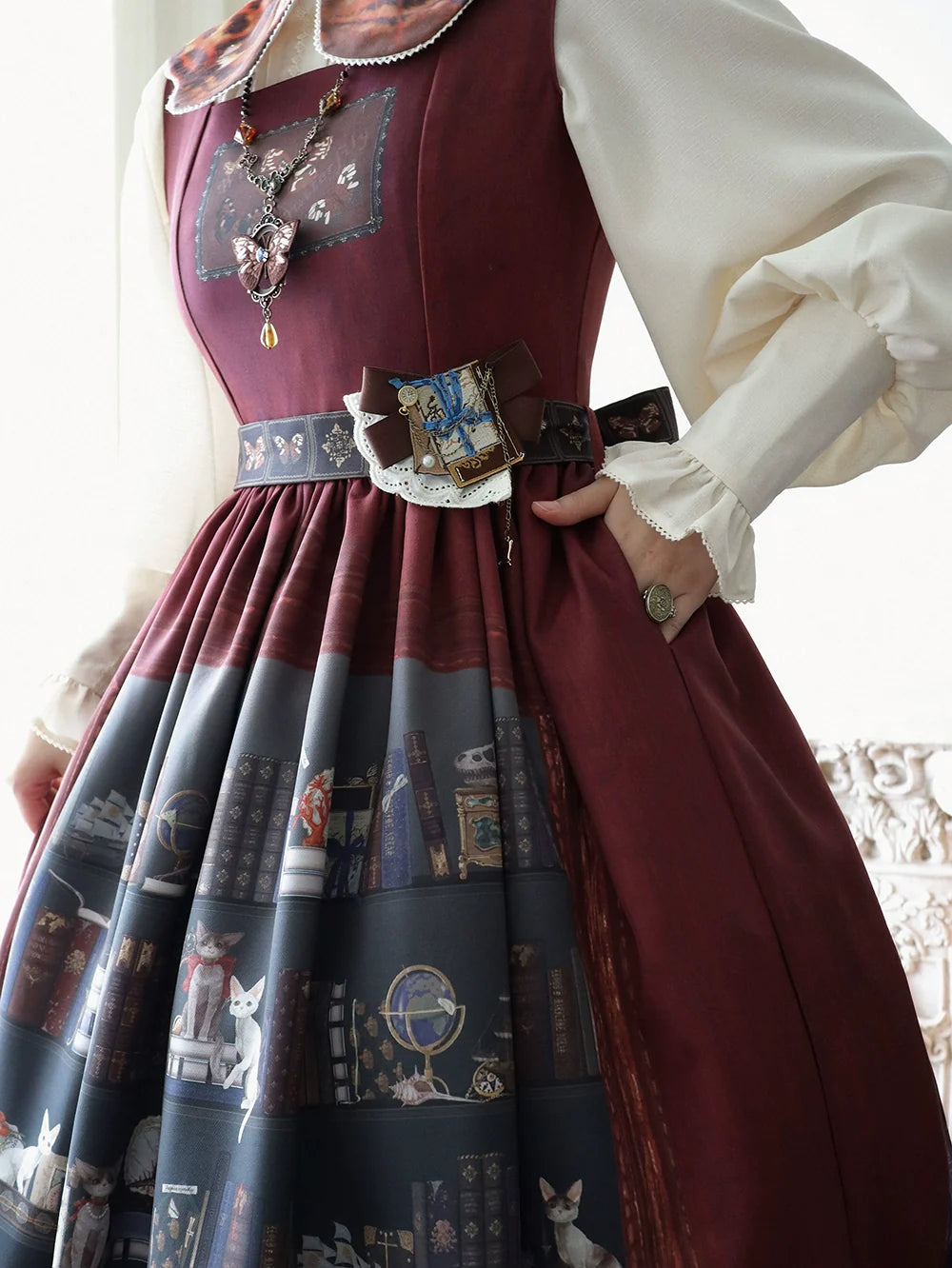 German Bookshelf - Classic Lolita Printed JSK Dress - image 35