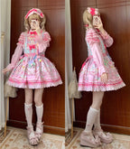 Candy Park Sweet Lolita Print Jumper Dress and Accessories - image 14