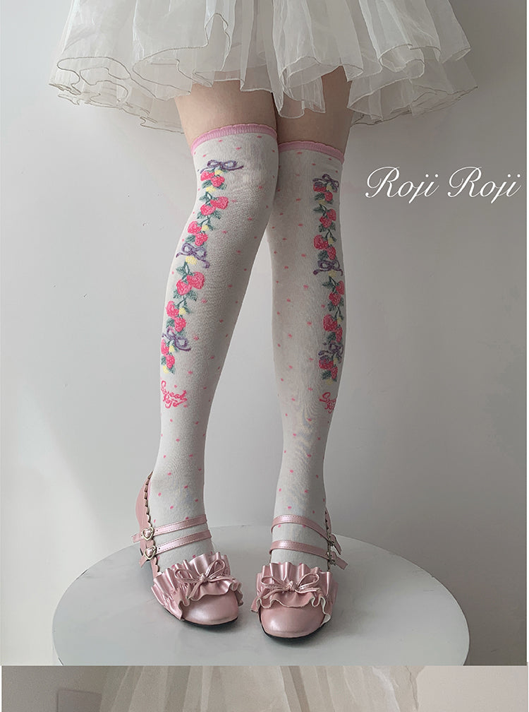 Autumn Sweet Lolita Cotton Thigh-high Socks - image 12