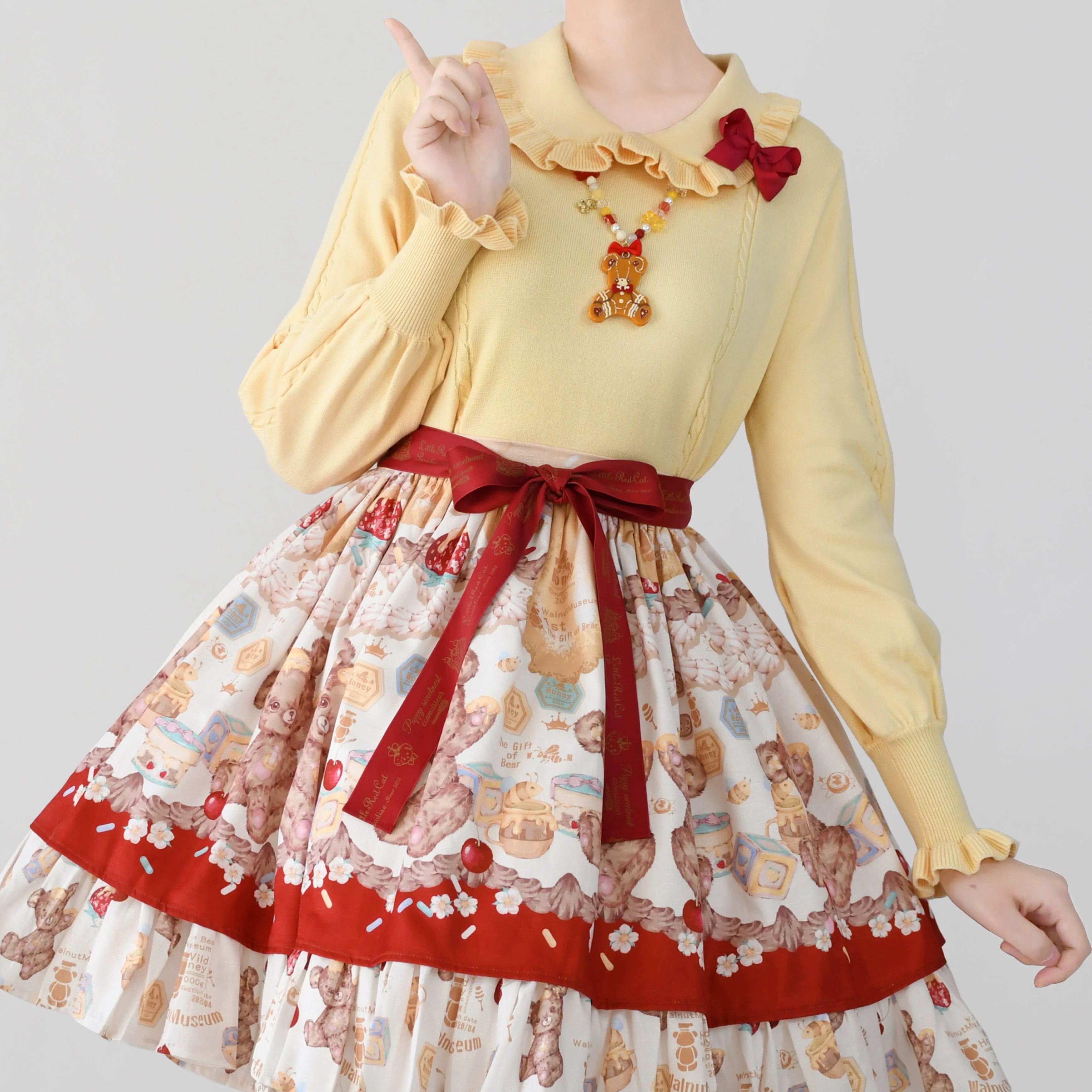 Puff Sleeve Knit Lolita Undershirt - image 6