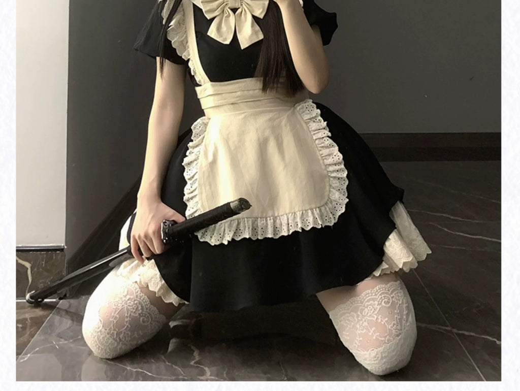 Kiss Kiss - Vintage Maid Lolita OP Dress and Apron - image 19
