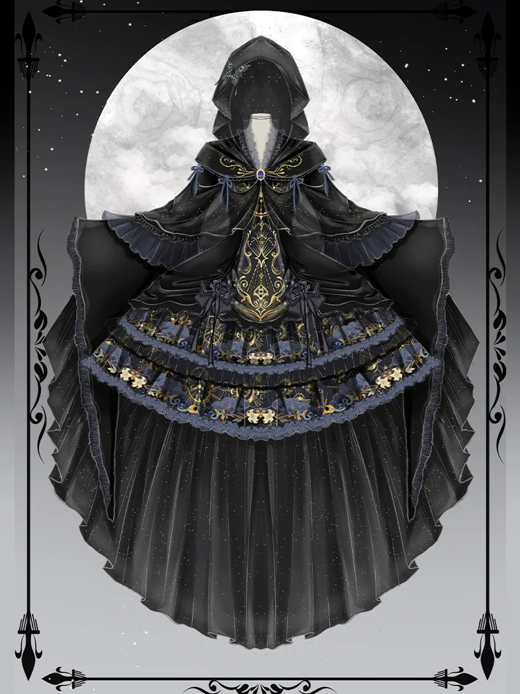 Astro Cat - Gothic Lolita OP Suit Witch Lolita Dress and Shawl - image 17