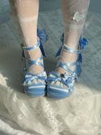 Sakura Oath - Sweet Lolita Chunky Heel, 3D Floral Decoration - image 14