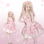 Sweety Gummy - Sweet Lolita JSK Dress Big Bow Flower Bud Lolita Dress - image 1