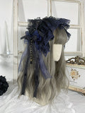 Gothic Lolita Headband Black Bow Lace Hair Accessory - image 7