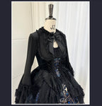 Night Traveler - Classic Gothic Lolita Dress with Stained Glass Window Print - image 13
