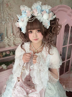 Frosted Starlight - Old School Lolita Blouse, Detachable Sheer Sleeves - image 12