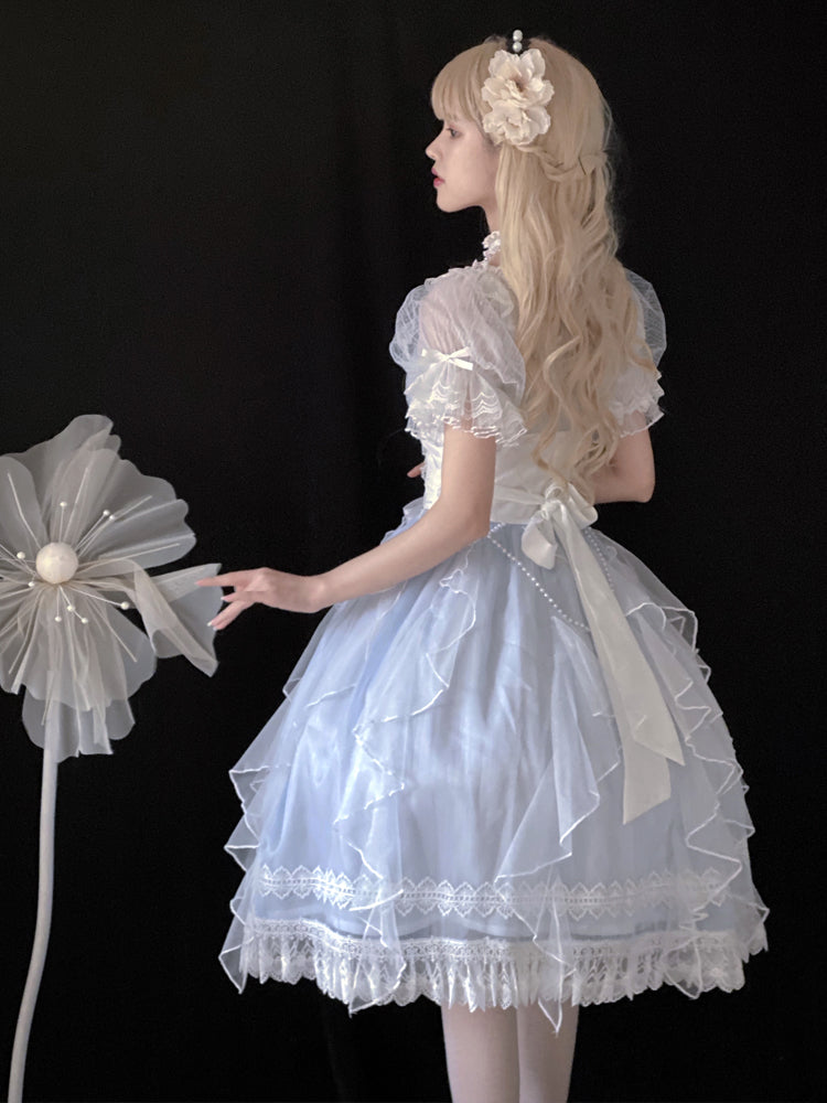 Mermaid Princess - Lolita Short Sleeve OP Dress - image 4