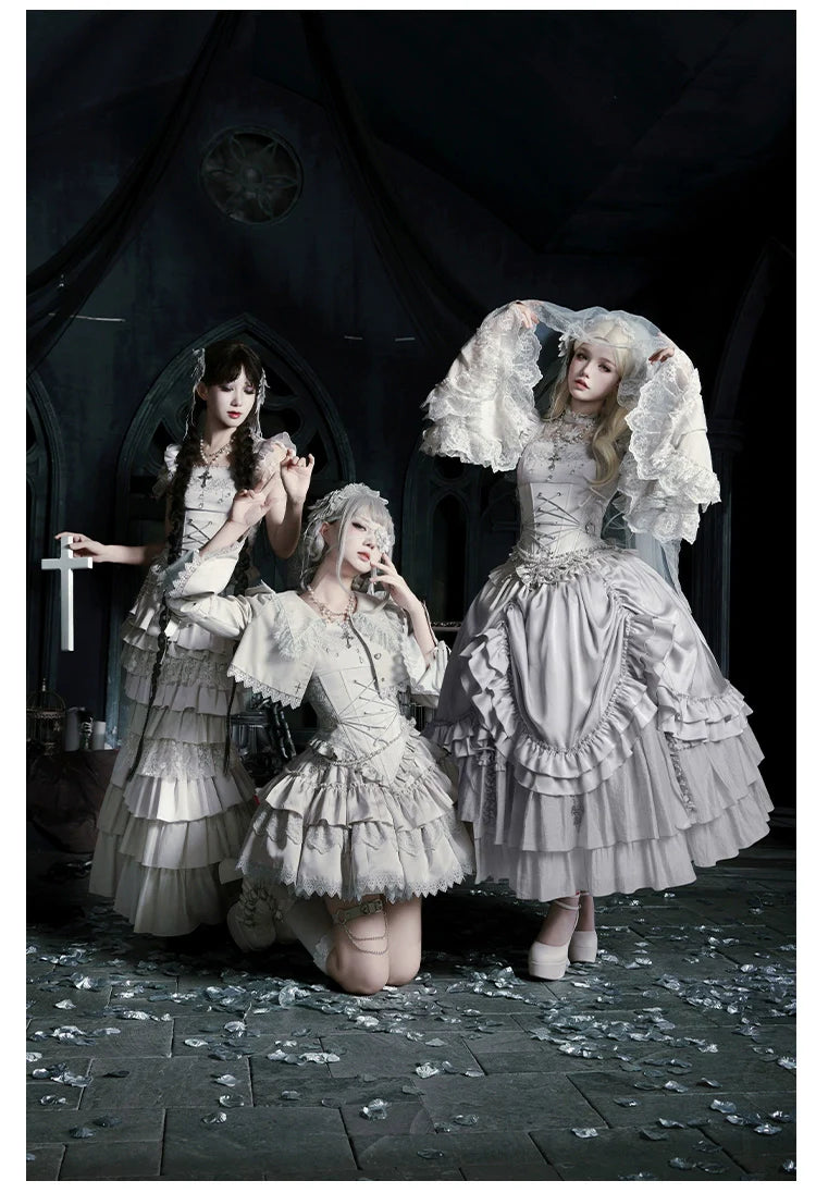 Humanoid Robot - Silver Gothic Lolita Mermaid Skirt Set - image 18