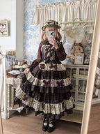 Coco Grace - Plaid Kawaii Lolita JSK Dress, Layered Ruffle & Bow and Accessories - image 14