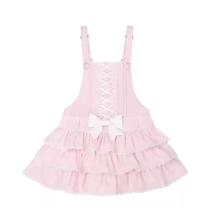 Old School Lolita Salopette Suit Tiered Dress - image 13