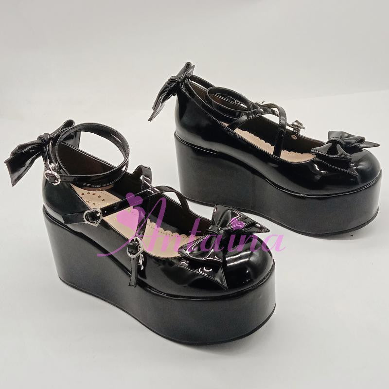 Lolita Bow Platform Shoes Multiple Colors - image 1