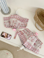 Foldable Printed UPF50+ Lolita Parasol with Black Coating - image 8