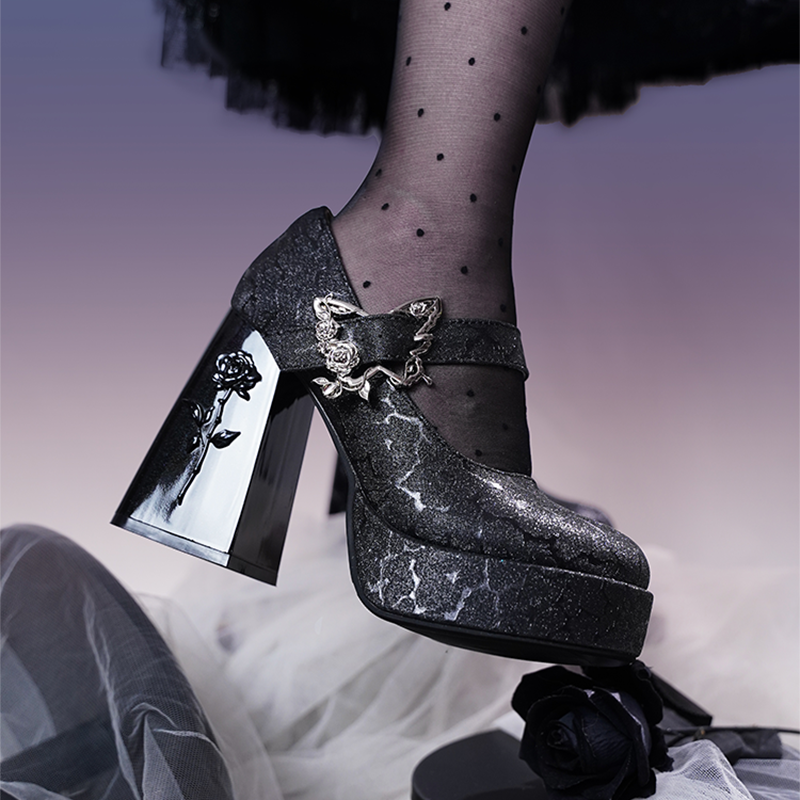The cycle of all things - Lolita High Platform Shoes with Elegant Butterfly Buckle - image 2