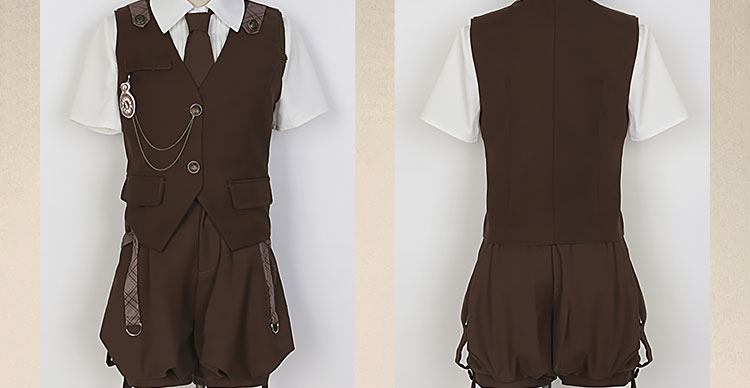 Ouji Lolita Brown Short Set - image 21