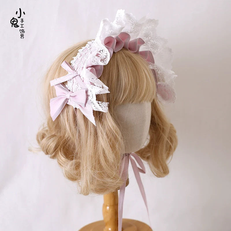 Sweet Lolita Handmade Christmas Pink Headdress - image 13