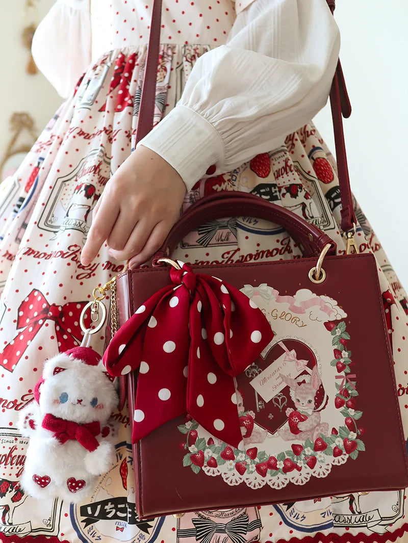 Retro Lolita Handbag PU Square Wedding Bag - image 16