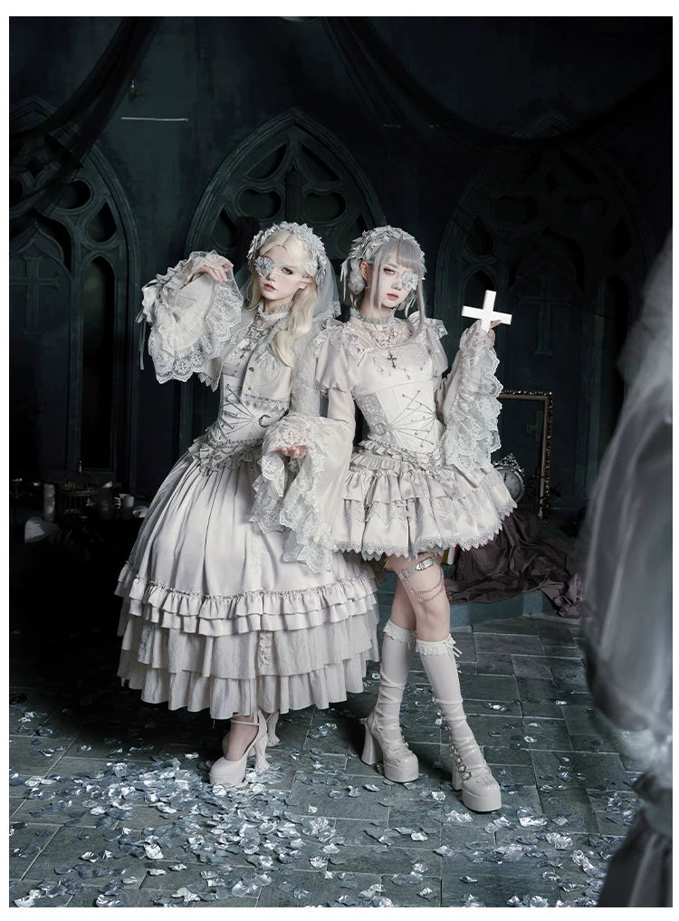 Humanoid Robot - Silver Gothic Lolita Mermaid Skirt Set - image 32