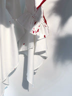 Echo of Deep Sea - Satin Ouji Lolita Trailing Blouse, Solid or Blood Stain Style - image 23