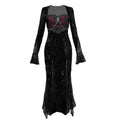 Rose Cemetery - Dark Red Velvet Gothic Lolita Dress - image 22