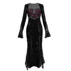 Rose Cemetery - Dark Red Velvet Gothic Lolita Dress - image 22