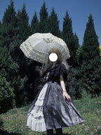 Silent Church - Gothic Lolita JSK Dress Printed Dress Thin Shawl Set - image 12