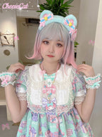 Cheese Cat - Sweet and Playful Strawberry Gingham Lace Cuffs - image 23