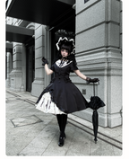 Silent Dinner - Gothic Cutlery Embroidery Lolita OP — source image 11