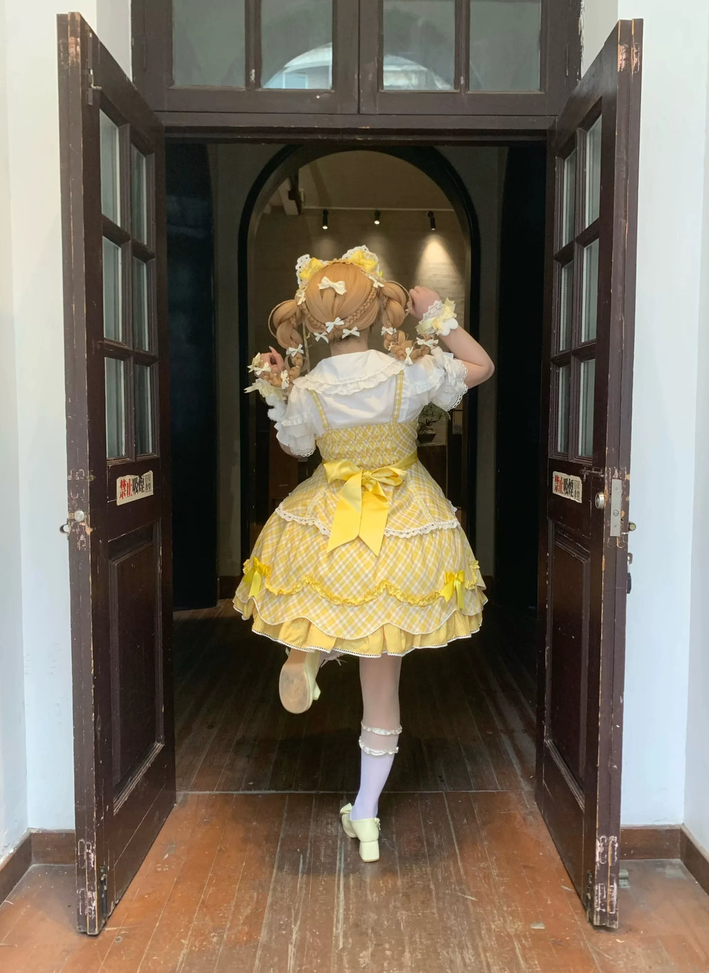 Shibuya Honey - Plus Size Sweet Lolita Plaid OP & JSK Dress - image 3