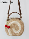 Little Swiss Roll - Cute Plush Lolita Bag, Adjustable Crossbody Strap - image 1