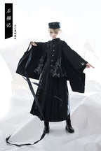 Pomegranate Note - Black Pleated Ouji Skirt - image 4