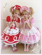 Candy Shop Manager - Old School Lolita Striped OP Dress, Detachable Apron - image 12