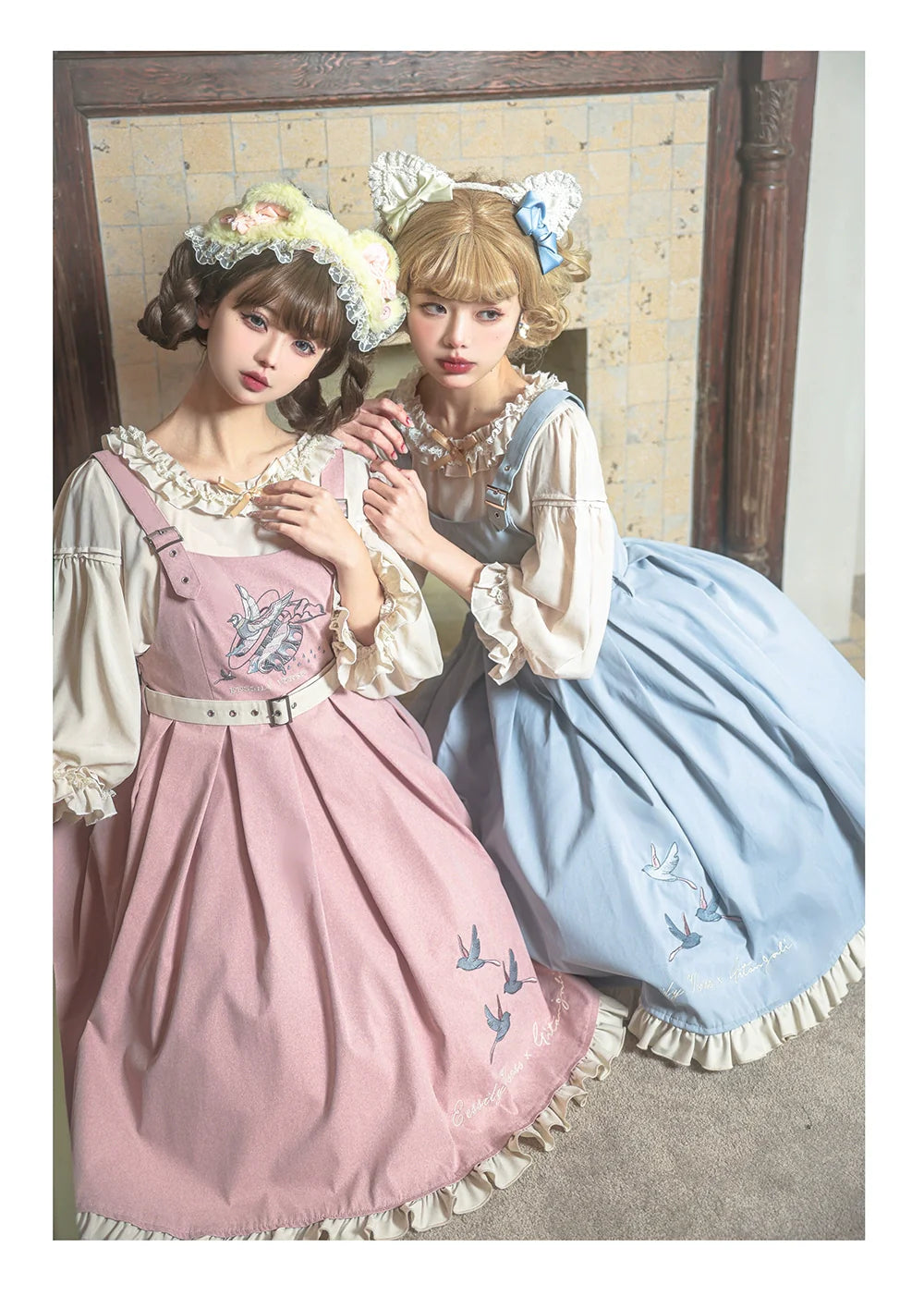 Flying Bird - Plus Size Elegant Lolita JSK Dress With Bird Embroidery - image 34