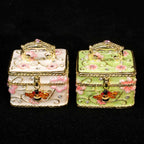 Treasure Chest Bee - Enamel Ring Jewelry Box - image 8